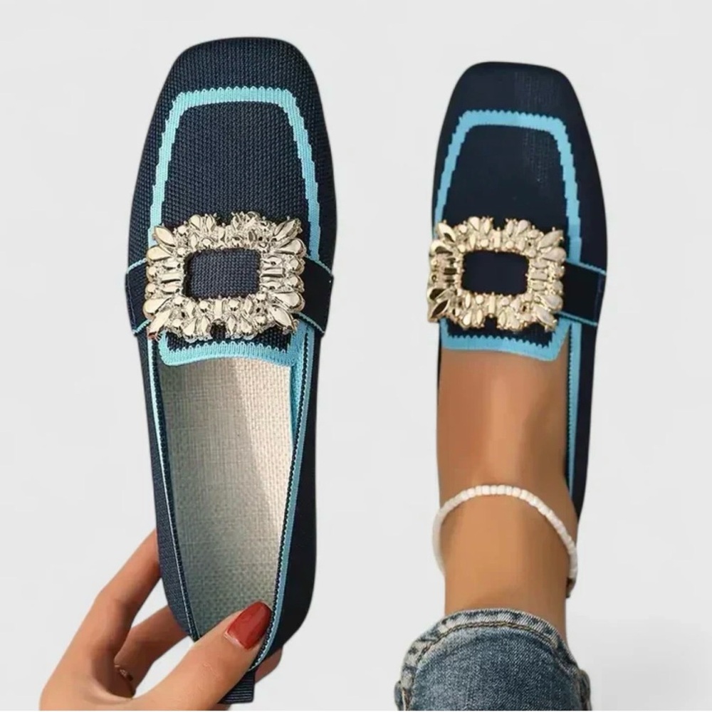 NWOT Women’s Navy Buckle Loafer 40 (9-9.5) - Picture 7 of 7